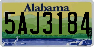 AL license plate 5AJ3184