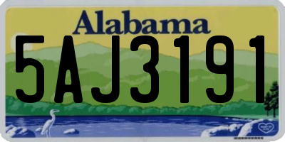 AL license plate 5AJ3191
