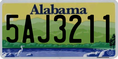 AL license plate 5AJ3211