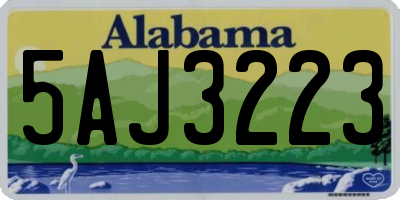 AL license plate 5AJ3223