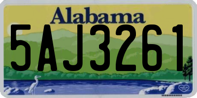 AL license plate 5AJ3261