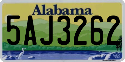 AL license plate 5AJ3262