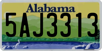 AL license plate 5AJ3313