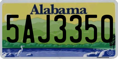 AL license plate 5AJ3350