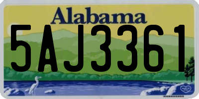 AL license plate 5AJ3361