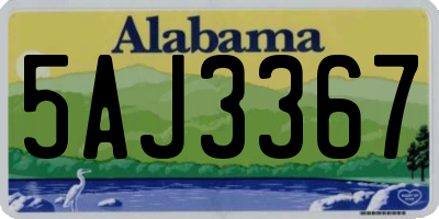 AL license plate 5AJ3367