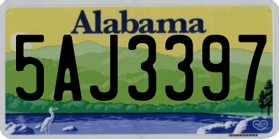 AL license plate 5AJ3397