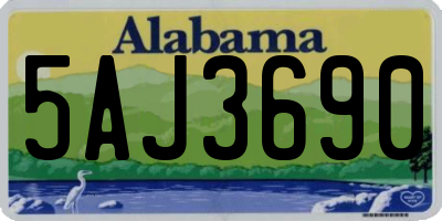 AL license plate 5AJ3690