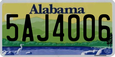 AL license plate 5AJ4006
