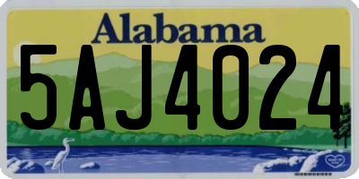 AL license plate 5AJ4024