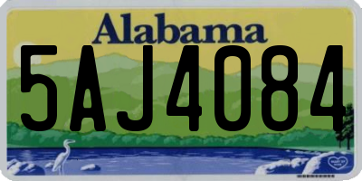 AL license plate 5AJ4084