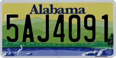 AL license plate 5AJ4091