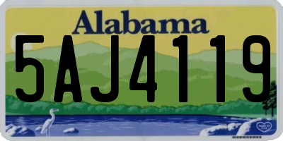 AL license plate 5AJ4119