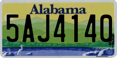 AL license plate 5AJ4140