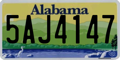 AL license plate 5AJ4147