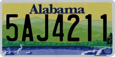 AL license plate 5AJ4211