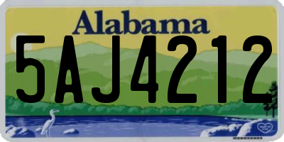 AL license plate 5AJ4212