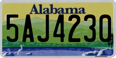 AL license plate 5AJ4230