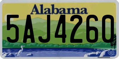 AL license plate 5AJ4260