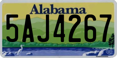 AL license plate 5AJ4267