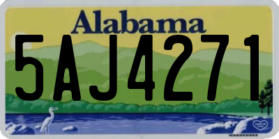 AL license plate 5AJ4271