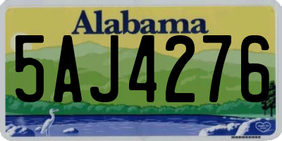 AL license plate 5AJ4276