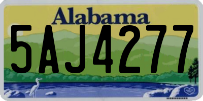 AL license plate 5AJ4277