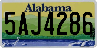 AL license plate 5AJ4286