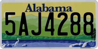 AL license plate 5AJ4288
