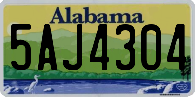 AL license plate 5AJ4304