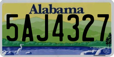 AL license plate 5AJ4327