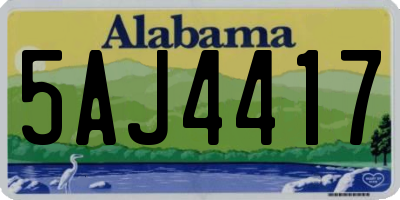 AL license plate 5AJ4417
