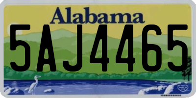 AL license plate 5AJ4465