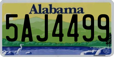 AL license plate 5AJ4499