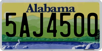 AL license plate 5AJ4500
