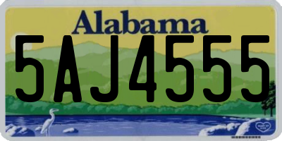 AL license plate 5AJ4555