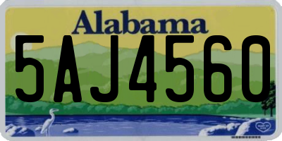 AL license plate 5AJ4560