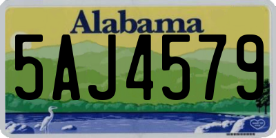 AL license plate 5AJ4579