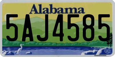 AL license plate 5AJ4585