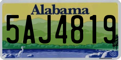 AL license plate 5AJ4819
