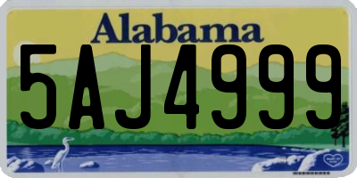 AL license plate 5AJ4999