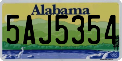 AL license plate 5AJ5354
