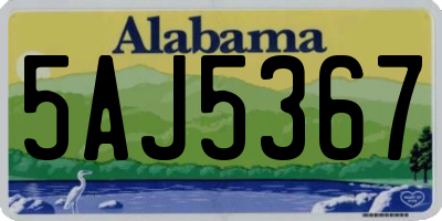 AL license plate 5AJ5367