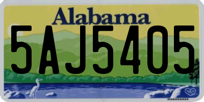 AL license plate 5AJ5405