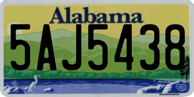AL license plate 5AJ5438