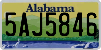 AL license plate 5AJ5846
