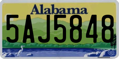 AL license plate 5AJ5848