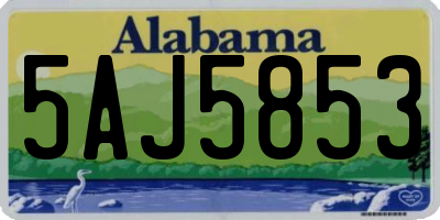 AL license plate 5AJ5853