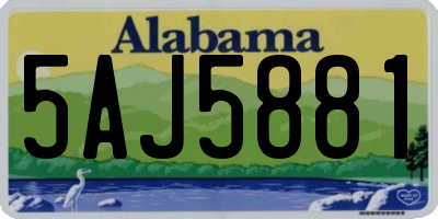 AL license plate 5AJ5881