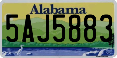 AL license plate 5AJ5883
